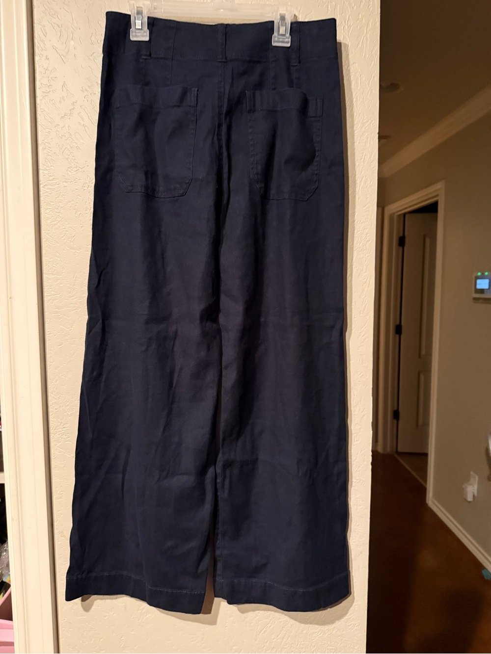 Anthropologie Maeve women’s size 4 navy Wide-Leg Cropped Pants Classic Trousers - Picture 4 of 4